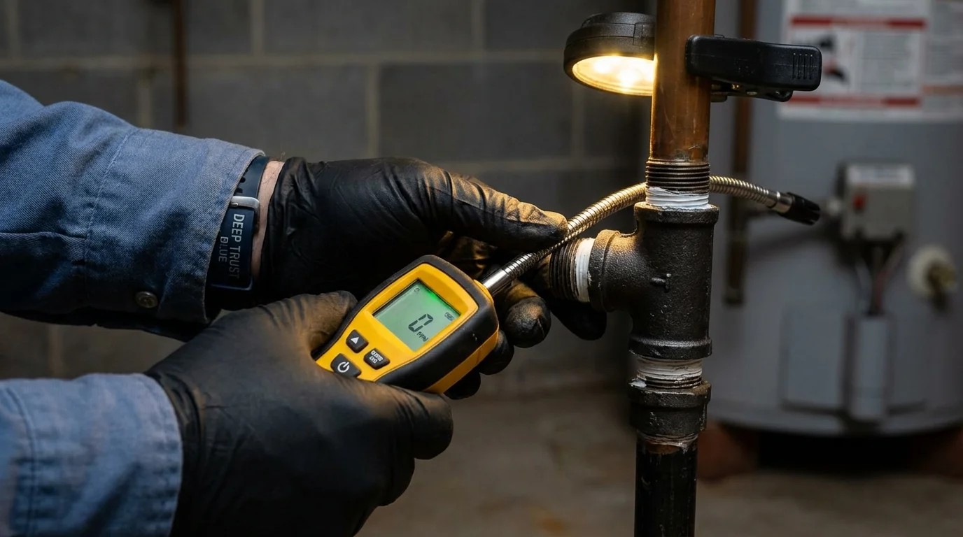 Gas leak detection with electronic sniffer by Johns Plumbing LLC in El Monte
